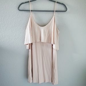 Forever 21 cream slip style overlay mini dress